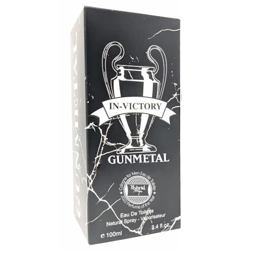 Hybrid & Company In Victory Gunmetal Cologne for Men Eau De Toilette Natural Spray Masculine Scent, 3.4 Fl Oz