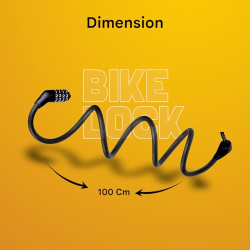 Image of Securo Advance Keyless Universal Combination Cable Chain Helmet Lock for Bike Cycle Bicycle Luggage Strong Steel Wire Number Password Lock for Travel Train Motorcycle Daily Security Use