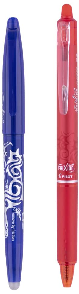 Pilot Frixion Clicker Roller Pen (Red) Frixion Roller Ball Pen, Blue-image-21
