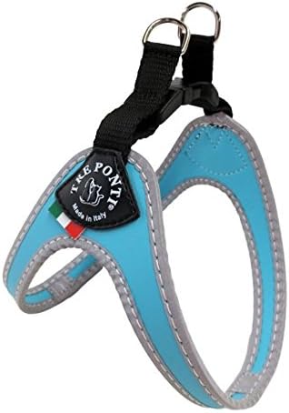 Tre Ponti Fibbia Small Dog Harness, 1 cm, Light Blue