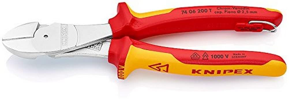 74 06 200 T High Leverage Diagonal Cutter with Tether Attachment Point, MultiColour, 200 mm