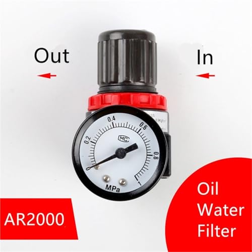Régulateur de pression AR2000 G1/4 pneumatique mini pour compresseur avec manomètre - 3