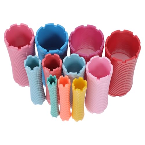 Mikinona 100Pcs Hair Rollers Perm Rods for Wavy Hair Styling Reusable Compact Hairdressing Tools Lightweight for Home Travel Use Create Stylish Curls Effortlessly