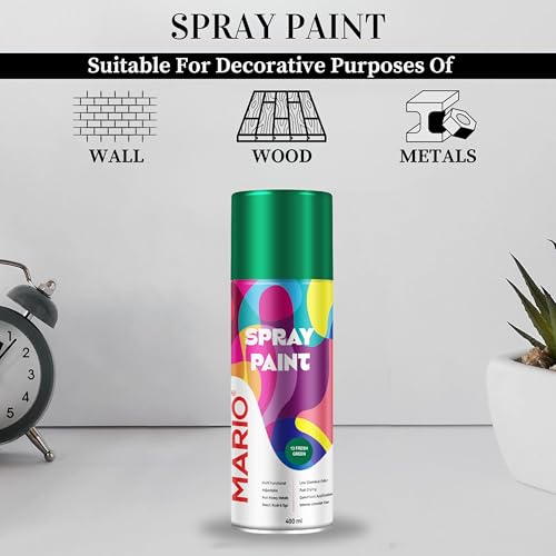 Image of Mario Spray Paint - 13 Fresh Green (400ml) | Fresh Green Spray Paint for Automotive, Metal, Wood & DIY Projects
