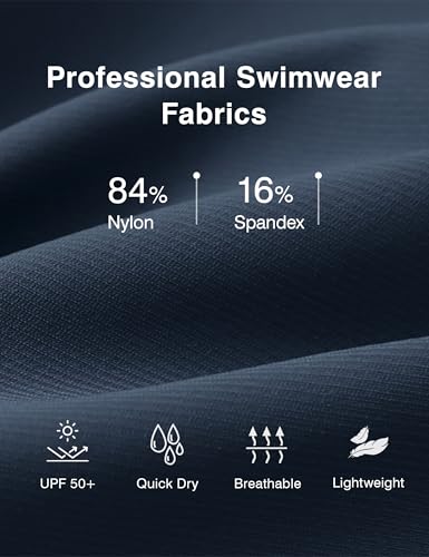 ISEEGZ Womens 2.8" Swim Board Shorts High Waisted Slimming Quick Dry Stretch Swim Beach Trunk with Liner and 2 Pockets Black - Image 7