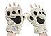 BXT 1 Paire Gants Femme Mignon Bear Cat Patte Motif Cachemire Moitié-Doigt Hiver Gants Peluche Patte Animaux Jouet Enfant Griffe Chic Gants demi-doigts Portable Hiver Chaud Mitaines Couleur- Beige