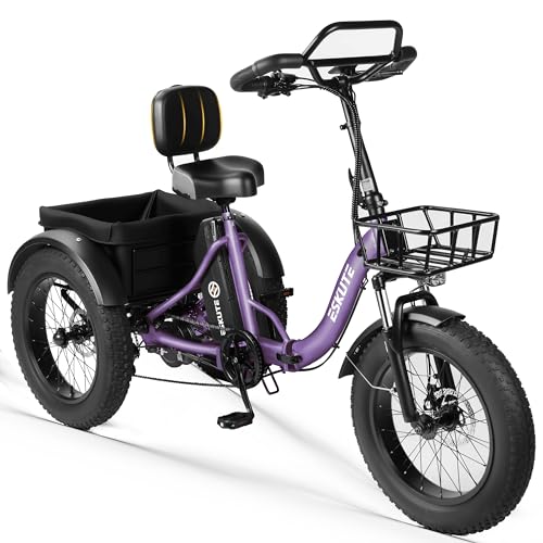 ESKUTE T300 Pro Electric Trike for Adults, Butterfly