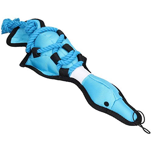 AB Tools Blue Cross Tug Rope Duck Doy Play Toy with Squeak 40x18x6cm
