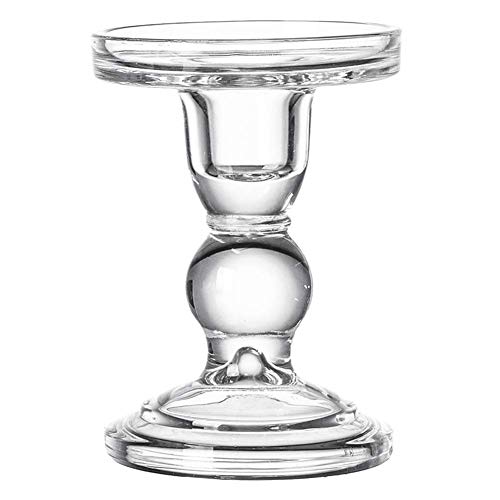 Baifeng Haut Chandelier Transparent Verre Bougie Porte-Manchons Parfait Décoration Chandeliers - L Cover