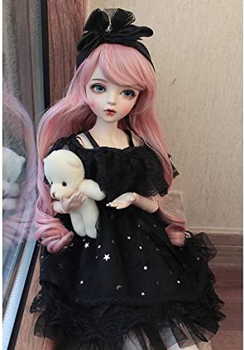 ZHDWOALG BJD Doll 1/3 60cm/23.6Inch Female Girl Ball Jointed Doll Fully Poseable Doll Deluxe Collector Doll with Full Set Clothes Socks Shoes Wig Makeup Accessories, Best Birthday Gift