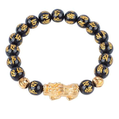 Feng Shui Bracelet Black Obsidian Bracelets Dragon Pixiu Bracelet Wealth Luck Amulet for Men Women Attract Lucky Wealthy Bracelets