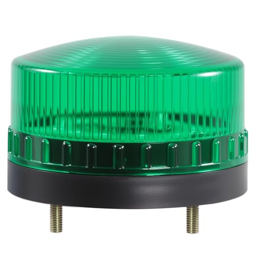 Rilfyzop Industrial Round Beeper Warning Light D-5061-J Green AC 110V-120V 75dB Flashing