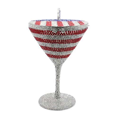 Image of Women Goblet Rhinestone Evening Bag Cocktail Cup Diamond Clutch Funny Crystal Prom Handbag Wedding Purse for Party