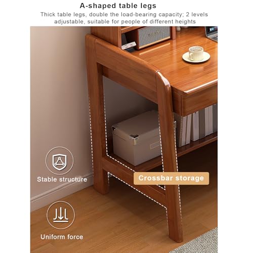 Poste de travail simple pour ordinateur portable avec étagère intégrée - 8
