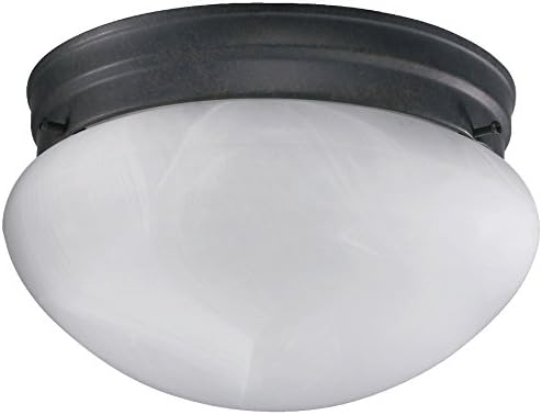 Quorum International 3021-6-44 Faux Alabaster Mushroom Ceiling Mount, 6", Toasted Sienna