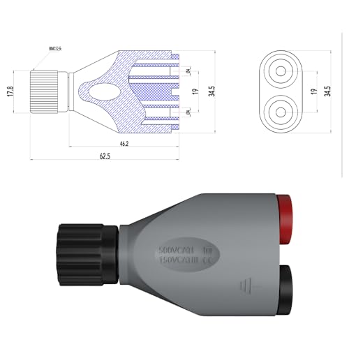 Image of BNC Male Plug to Banana Socket Oscilloscope Accessory Set, Test Lead Kit(7pcs)