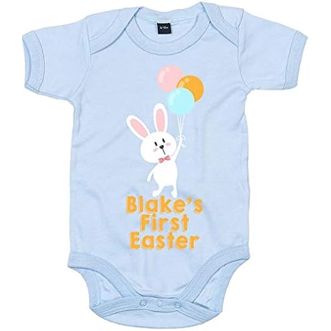 Personalised Baby Balloon Bunny Babygrow Cover