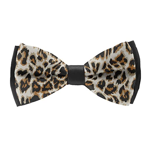 RIMENCH Men Bow Tie Adjustable Length Bow Ties Fashion Cheetah Leopard Print Necktie for Wedding, Tuxedo, Party, Dress up, Christmas Gift Idea For Men And Boys