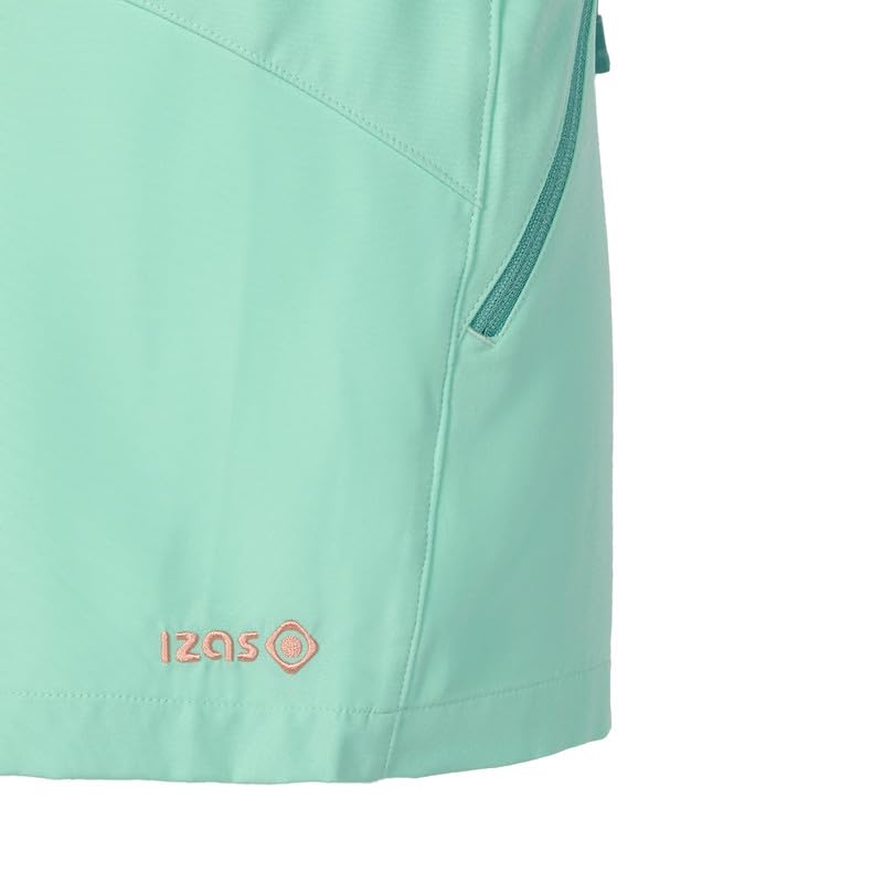 Izas RILLO W Pantalón Corto de Trekking para Mujer, Secado Rápido y Elástico, Repelente al Agua y Transpirable, Regular Fit con Trabillas y Bolsillos con Cremallera