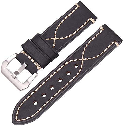 Bracelet de montre en cuir véritable l'authenticité d'un savoir-faire au poignet 24mm