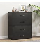SILKYDRY 2 Drawer Lateral File Cabinet, Stackable Home Office Drawers, Under Desk Printer Stand, ...