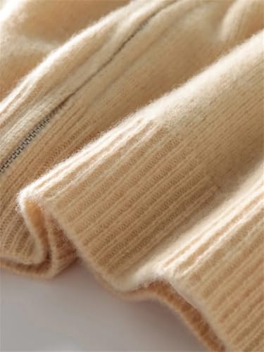 Men's Casual Stand Collar Cardigan Sweater Knitted Full Zip Thick Soft Warm Sweater4