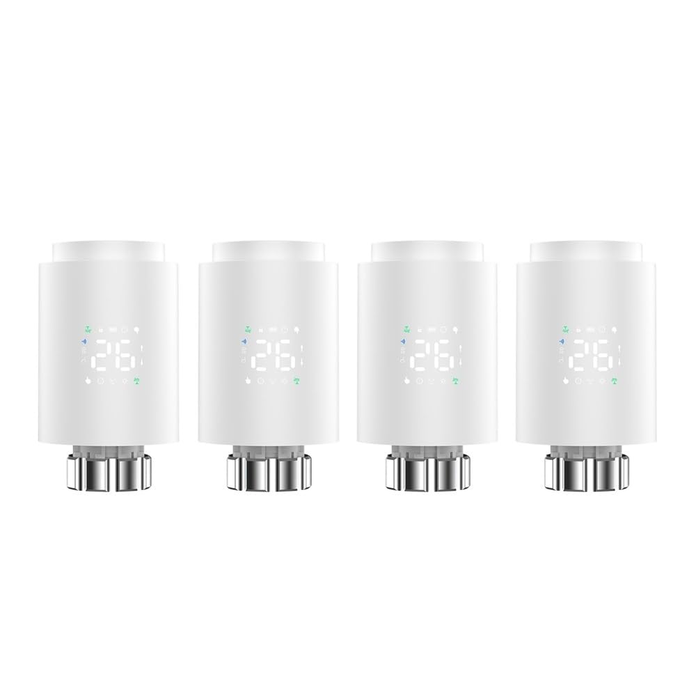Actionneur de radiateur intelligent TRV 4pc vannes thermostatiques