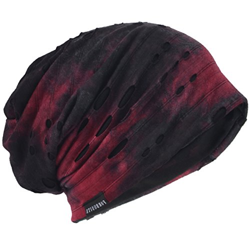 Unisexo Jersey Gorro Holgado de Punto Escutelaria Verano Sombrero B090 (9B-Burdeos,Talla M) Cover