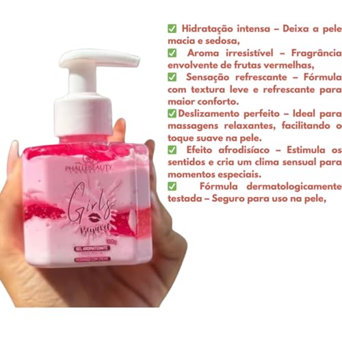 Gel Hidratante Aveludado Beijável para Região Pélvica e Virilha Morango com Creme