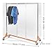 Ruibo Clear Garment Rack Cover Dustproof Clothes Rack Cover with 2 Durable Zipper/Clothing Waterproof Protector (L:71x20x60 inch)