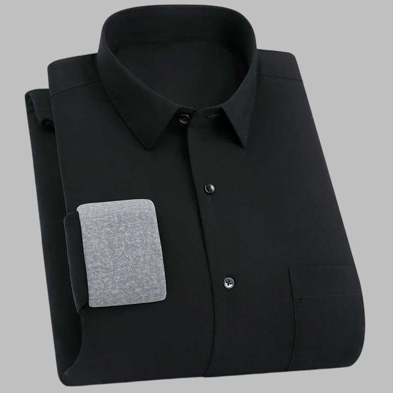 Camisa de hombre sin arrugas lavable a máquina con viscosa cálida 3