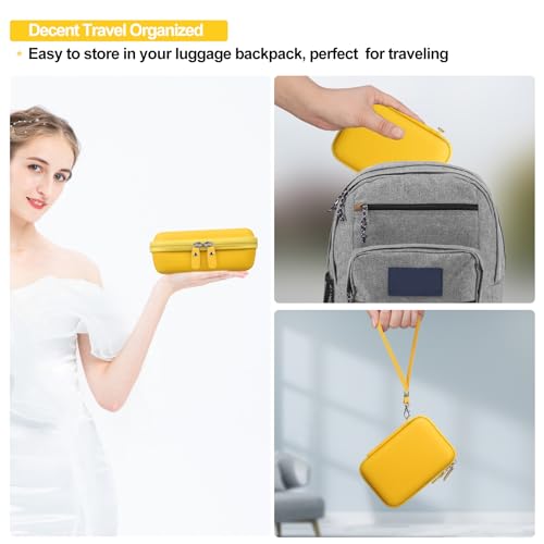 Image of Elonbo Carrying Case for KODAK Mini 2 Retro 2x3 inch P210R 4PASS Portable Photo Printer, Kodak Mini Instant Digital Camera Hard Travel Bag Storage Holder, Pocket Fits Film Cartridge, Yellow