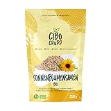 Sonnenblumenkerne Geschält Bio - 250g. Geschälte Sonnenblumenkerne Ungeröstet und Ungesalzen. Quelle für Vitamin E Selen und Magnesium. Ideal für Kekse Brot Pizza und Salat.