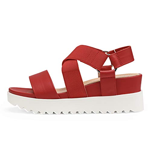 Image of DREAM PAIRS Women's Open Toe Ankle Strap Platform Wedge Sandals