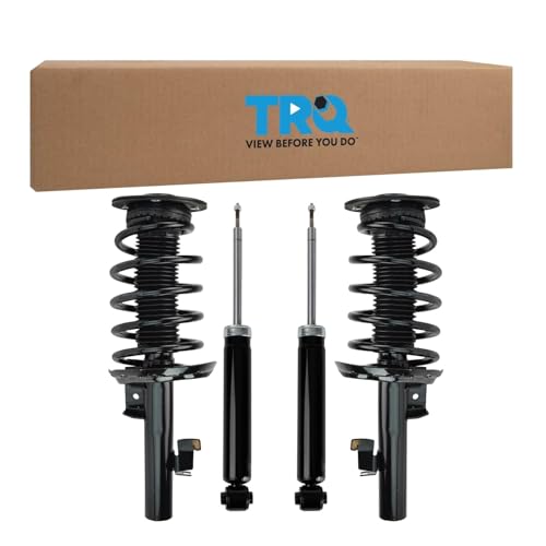 Image of TRQ Front and Rear Complete Strut Assembly & Shock Absorber Kit Complete Strut & Coil Spring Assembly Compatible with 2008-2010 Volvo V70 2008-2011 XC70