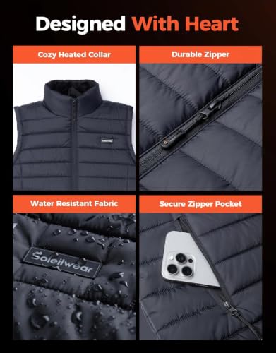 Soleilwear Men's Heated Vest w/ Battery - 59.99 w/ Code + 50% Off Code AU7DYO4H - image 5