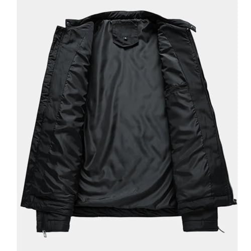 Autumn/Winter Men's Cotton Lightweight Casual Diamond Stand-up Collar Coat Fashion for Men - Image 3