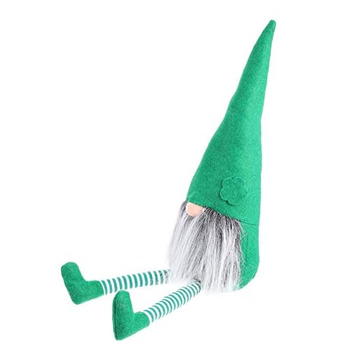 Amosfun Påskkanin tomtar vårtomtar nordiska svenska skandinaviska tomte hylla sitter alf dvärg kanin kanin lång ben docka plysch stående påskfigurer hem prydnader 9 x 10 x 37 cm