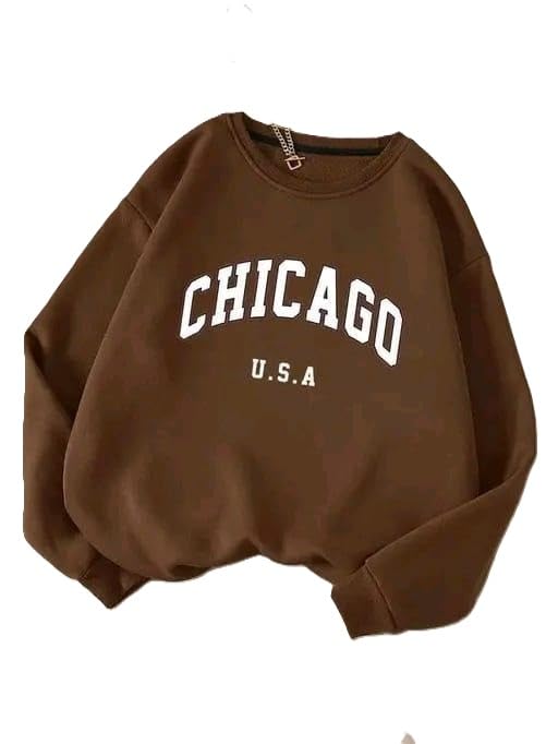 Women Girls Printed Sweatshirt Full Sleeve Stylish Winter Casual Pullover Top-image-31