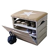 ✅ ESTILO VINTAGE ★ Mueble tipo "Cajas de Madera". Tendencia y Diseño que le darán un Aire muy Actual a su Hogar. Ambiente Acogedor y Rústico gracias a esta Creación Exclusiva de LIZA LINE. Modelo con Puerta Blanco Envejecido - Estrella Blanca