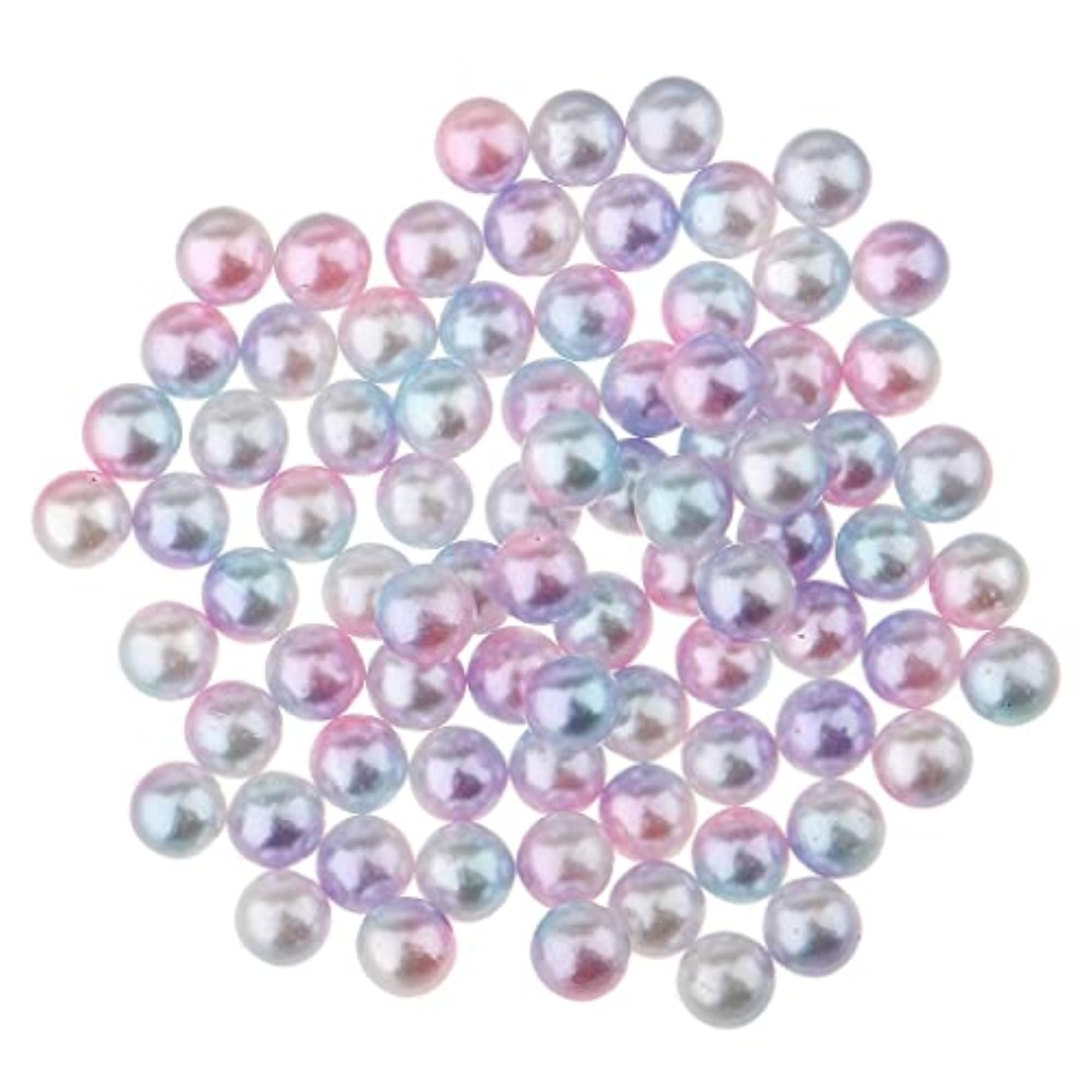 Colored Imitation Pearl ABS Plastic Loose Beads, DIY Jewellery