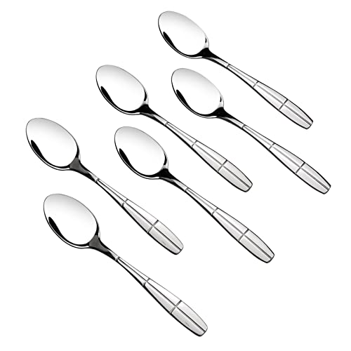 Ikando Edelstahl Kleine Kuchen Löffel Dessertlöffel Teelöffel Vorspeisenlöffel, 12 Stück Cover