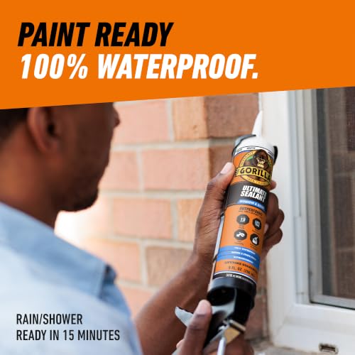 Gorilla Ultimate Sealant Window & Door Caulk, 9 oz Cartridge, White - image 3