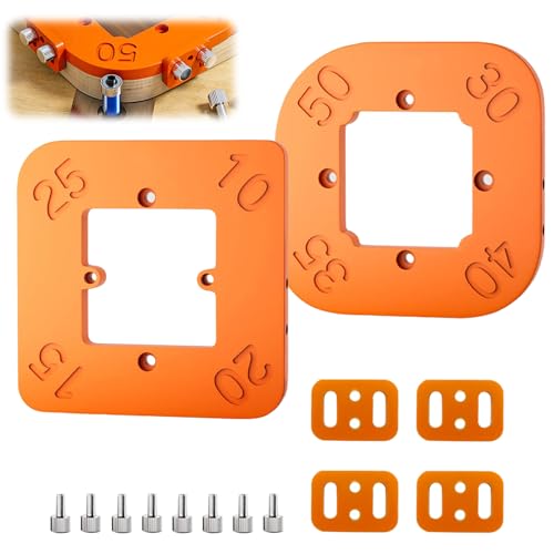 2 Stück Frässchablone Radius Schablonen Ecke, Vier-in-Eins-Positionierungswerkzeug für Holzbearbeitung, Radius Jig Router Templates, Parabelschablone für R10 R15 R20 R25 R30 R35 R40 R50