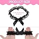 Sorcristy Spitzen-Oberschenkelringe Mit Zarter Satinschleife, Braut Spitzen-Strumpfbänder, 2 Stück Strumpfband Für Hochzeit, Damen Strumpfbänder Für Maskerade, Cosplay, Hochzeit (Schwarz)