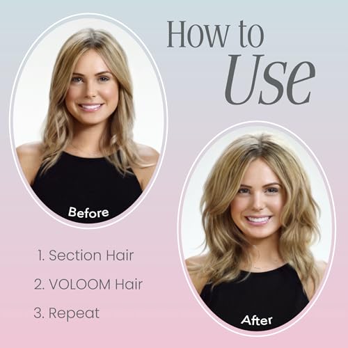 Voloom Rootie 3/4” Inch Professional Volumizing Ceramic Hair Iron | Lasting Hair Volume | for Short Or Thin Hair | Adjustable Temp | Auto Shut-Off