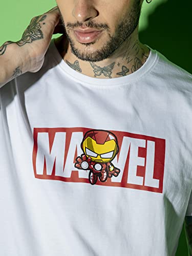 Bewakoof Men's Marvel Printed 100% Cotton T-Shirt - Regular Fit, Round Neck, Half Sleeves
