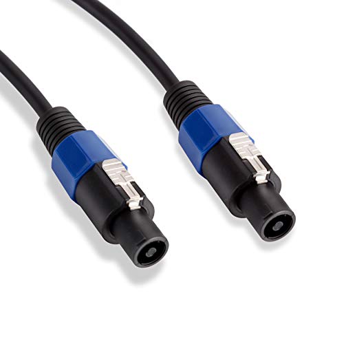 Pyle-Pro Audio Cord Connector To Male Speakon Connection 30 Ft 12 Gauge Black Heavy Duty Professional Speaker Cable Wire-Delivers Sound-Pyle Ppss30, Usb #TOP2