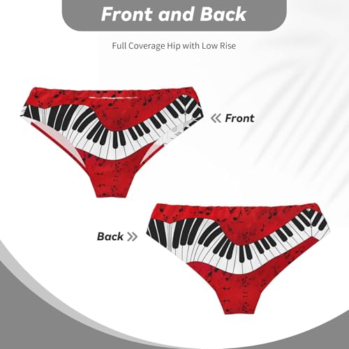 Men'S Triangle Briefs Piano Scores In Red Soft Comfortable Underwear Panties Briefs Underwear For Men4