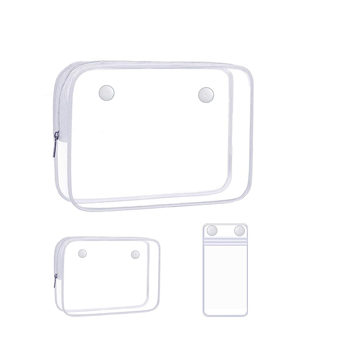 UeKeKicg Clear Toiletry Bags for Bogg Bag Accessories Insert Beach Ba Inner Pouch - (Set of 3) Clear Designer Zipper Insert Bag Compatible with Bogg Bags Travel Organizer Storage